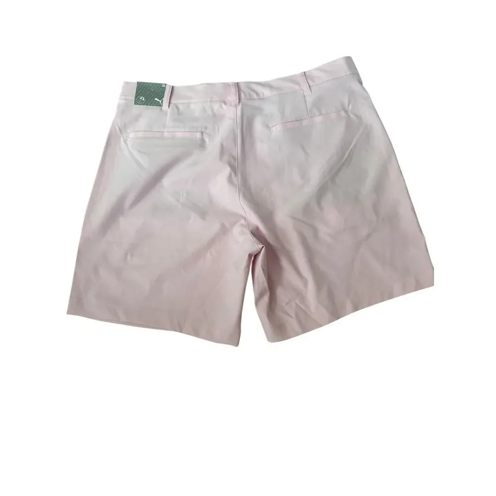 PUMA X AP Men's  Pale Pink Pleated 7" Golf Shorts Size 36 - Picture 6 of 9